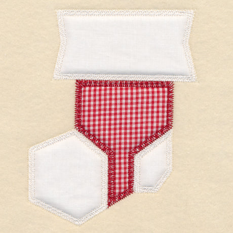 Christmas Quilt Block - Stocking (In-the-Hoop)