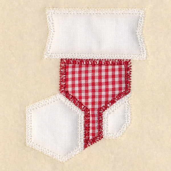 Christmas Quilt Block - Stocking (In-the-Hoop)