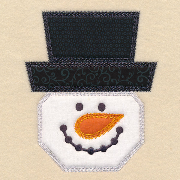 Christmas Quilt Block - Snowman (In-the-Hoop)