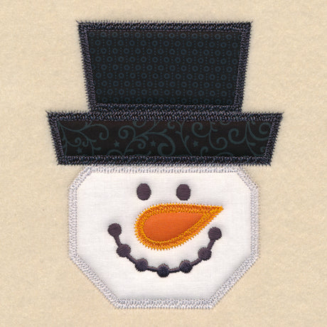 Christmas Quilt Block - Snowman (In-the-Hoop)