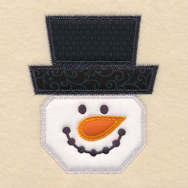 Christmas Quilt Block - Snowman (In-the-Hoop)
