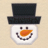 Christmas Quilt Block - Snowman (In-the-Hoop)