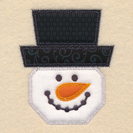 Christmas Quilt Block - Snowman (In-the-Hoop)