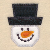 Christmas Quilt Block - Snowman (In-the-Hoop)