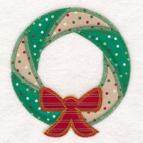 Christmas Quilt Block - Wreath (In-the-Hoop)