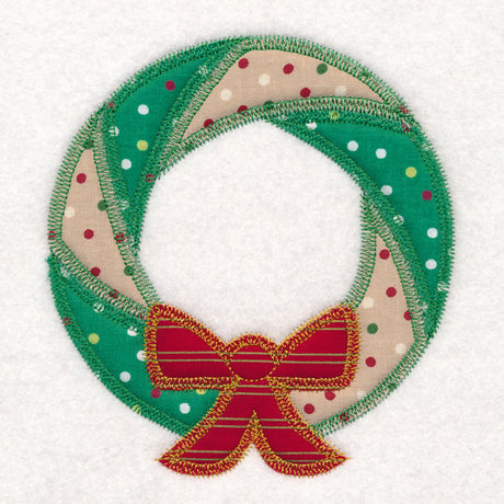 Christmas Quilt Block - Wreath (In-the-Hoop)