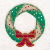 Christmas Quilt Block - Wreath (In-the-Hoop)