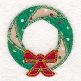 Christmas Quilt Block - Wreath (In-the-Hoop)