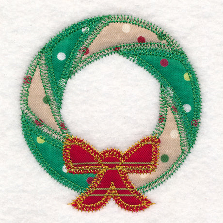 Christmas Quilt Block - Wreath (In-the-Hoop)