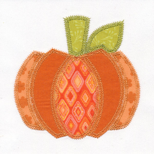 Pumpkin Quilt Block (In-the-Hoop)