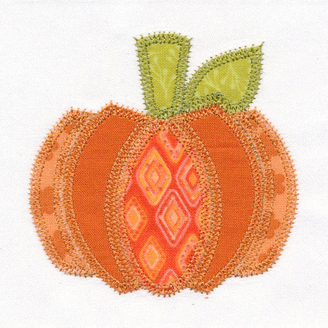 Pumpkin Quilt Block (In-the-Hoop)