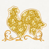 Rooster Silhouette (Reverse Applique)