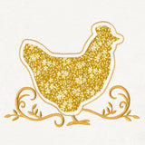 Hen Silhouette (Reverse Applique)