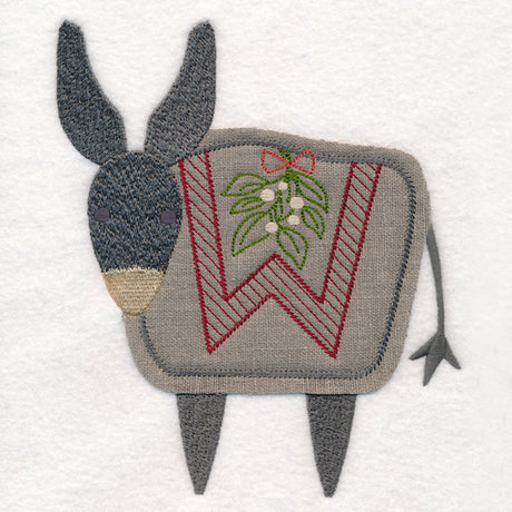 Primitive Christmas Donkey (Crafty Cut Applique)