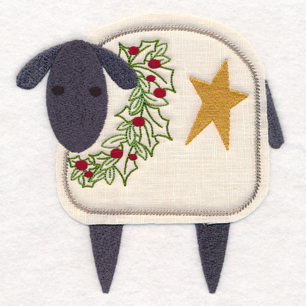 Primitive Christmas Sheep (Crafty Cut Applique)