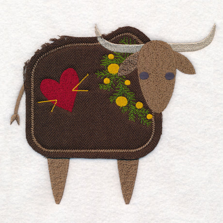 Primitive Christmas Ox (Crafty Cut Applique)
