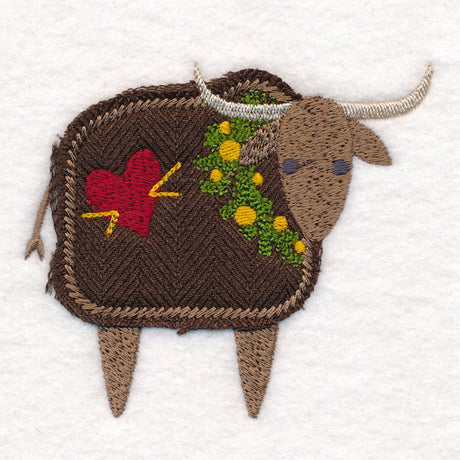Primitive Christmas Ox (Crafty Cut Applique)