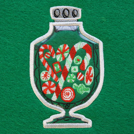 Christmas Candy Jar (Vinyl Applique)