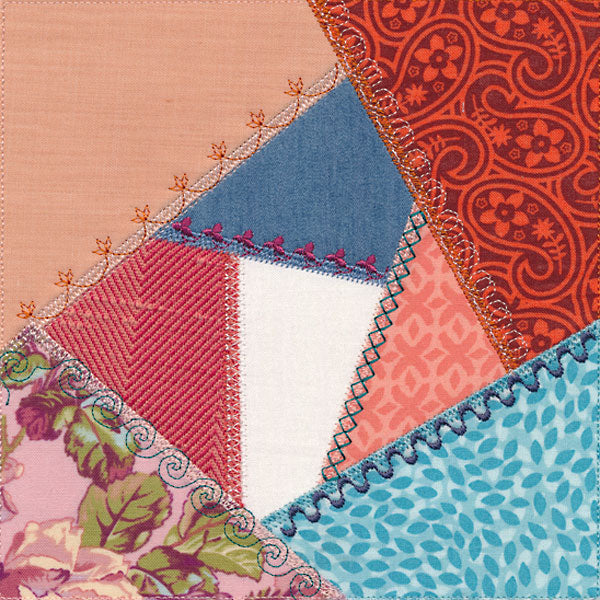 Crazy Quilt Block 1 (In-the-Hoop)