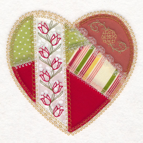 Crazy Patchwork Heart (Heirloom Applique) – Embroidery Library