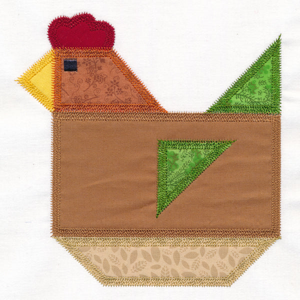 Rooster Quilt Block (In-the-Hoop)