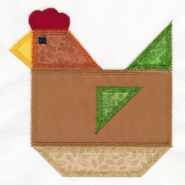 Rooster Quilt Block (In-the-Hoop)