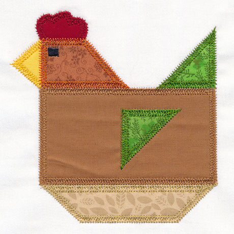 Rooster Quilt Block (In-the-Hoop)