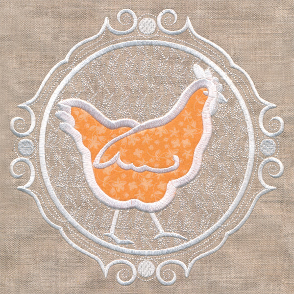 Chicken Cameo (Applique)