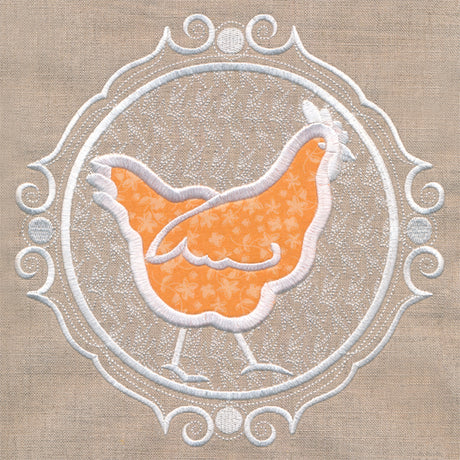 Chicken Cameo (Applique)
