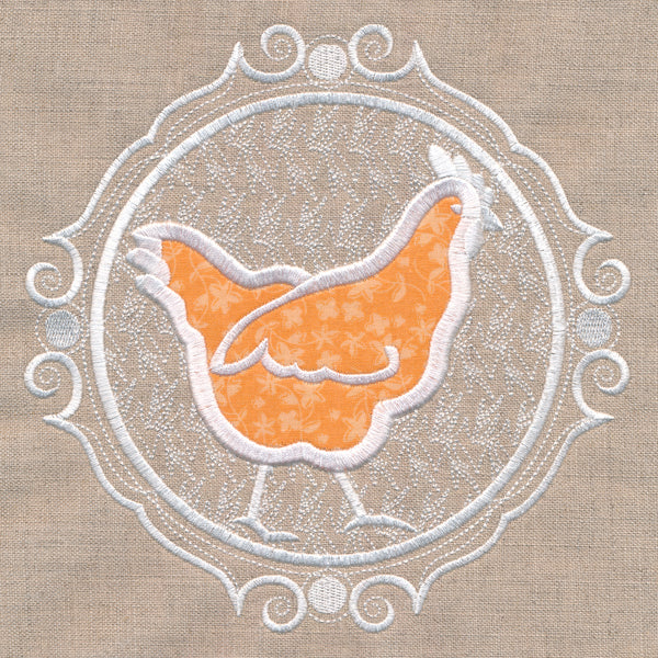Chicken Cameo (Applique)