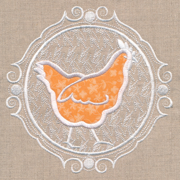 Chicken Cameo (Applique)