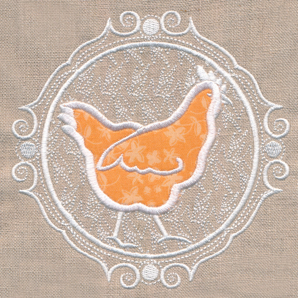 Chicken Cameo (Applique)