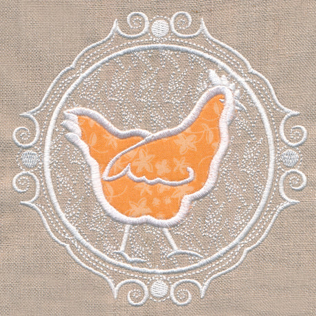 Chicken Cameo (Applique)
