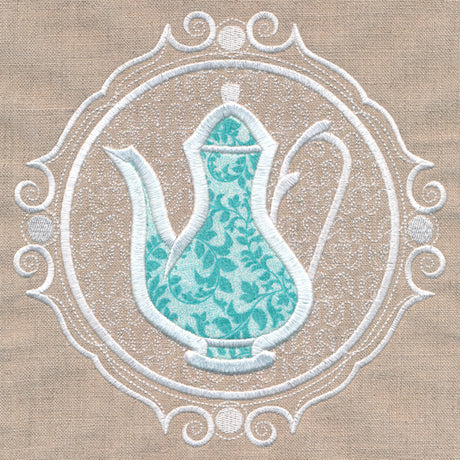 Teapot Cameo (Applique)