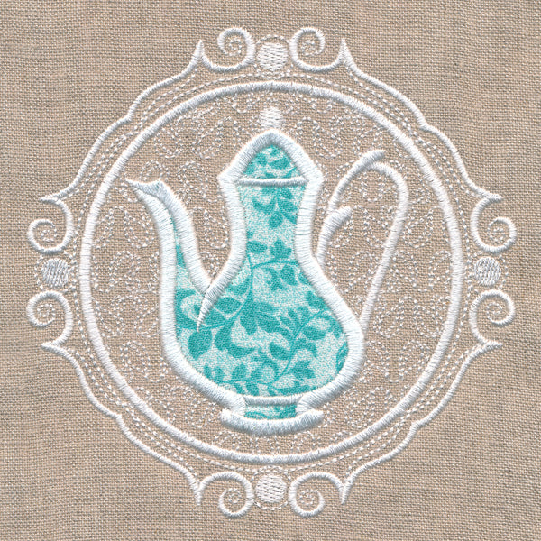 Teapot Cameo (Applique)