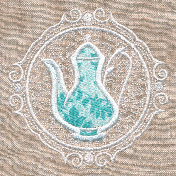 Teapot Cameo (Applique)