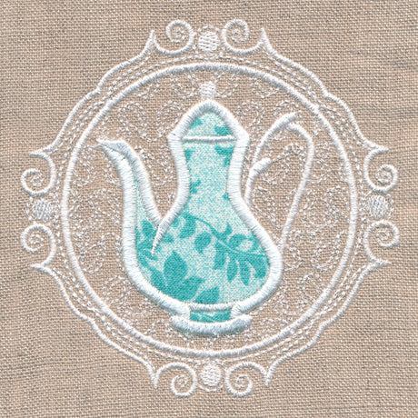 Teapot Cameo (Applique)