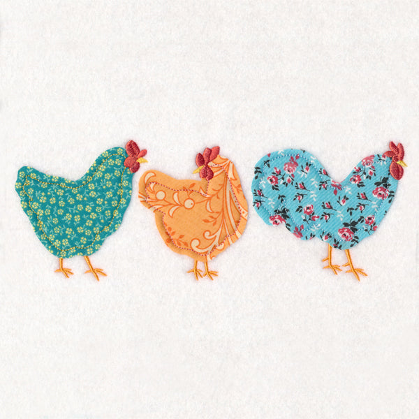 Chicken Trio (Crafty Cut Applique)