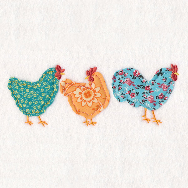 Chicken Trio (Crafty Cut Applique)