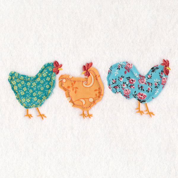 Chicken Trio (Crafty Cut Applique)
