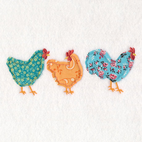 Chicken Trio (Crafty Cut Applique)