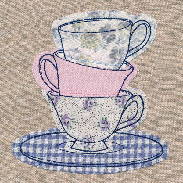 Teacup Stack (Crafty Cut Applique)