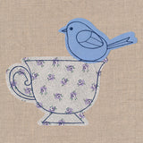 Teacup with Bird (Crafty Cut Applique)