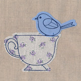 Teacup with Bird (Crafty Cut Applique)
