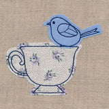 Teacup with Bird (Crafty Cut Applique)