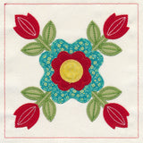 Rose of Sharon Quilt Block (In-the-Hoop)
