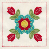 Rose of Sharon Quilt Block (In-the-Hoop)