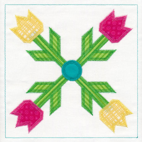 Tulip Quilt Block (In-the-Hoop)