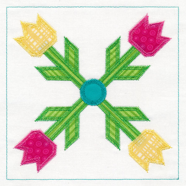 Tulip Quilt Block (In-the-Hoop)