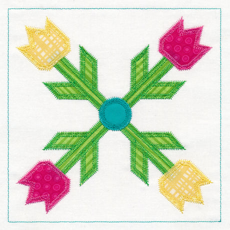 Tulip Quilt Block (In-the-Hoop)